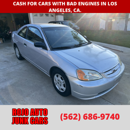 Cash for cars with bad engines in Los Angeles, CA.